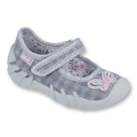 Scarpe per bambini Befado 109P189 rosa grigio 2