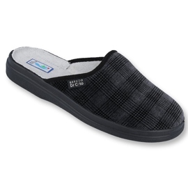 Befado scarpe da uomo pu 125M011 nero grigio 1