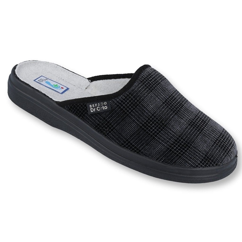 Befado scarpe da uomo pu 125M011 nero grigio 1
