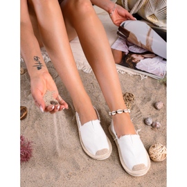 SHELOVET Espadrillas leggere da donna bianca 1
