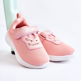 FR1 Scarpe Sportive Per Bambini Con Velcro Rosa Lexy 2