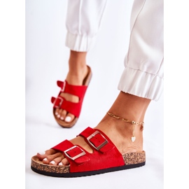 Pantofole Slip On Misandei rosse da donna rosso 2