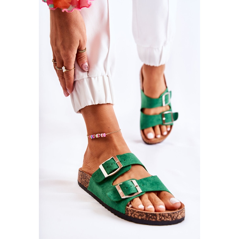 FB1 Slip-on Misandei da donna di colore verde 1