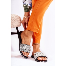 PG2 Ciabatte Da Donna Con Perle Nere Vamero nero 2