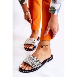 PG2 Ciabatte Da Donna Con Perle Nere Vamero nero 1