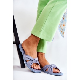 PG1 Pantofole in pelle scamosciata alla moda da donna blu Lorrie 2