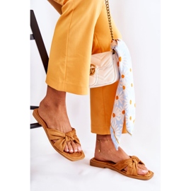 PG1 Pantofole in pelle scamosciata alla moda da donna Camel Lorrie marrone giallo 8