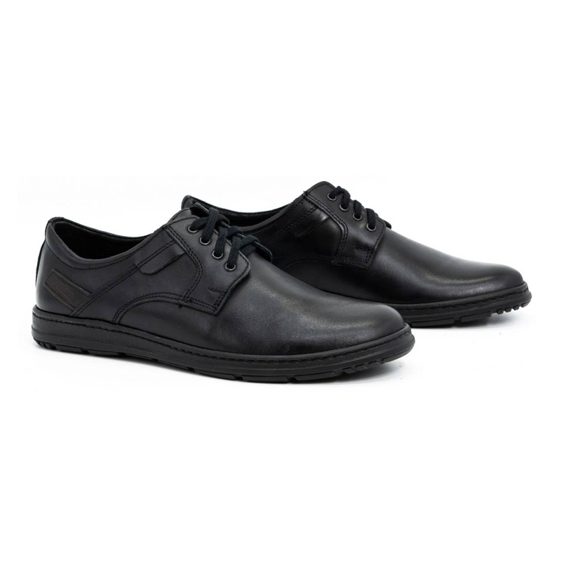 Joker Scarpe da uomo in pelle nere 536J nero 2