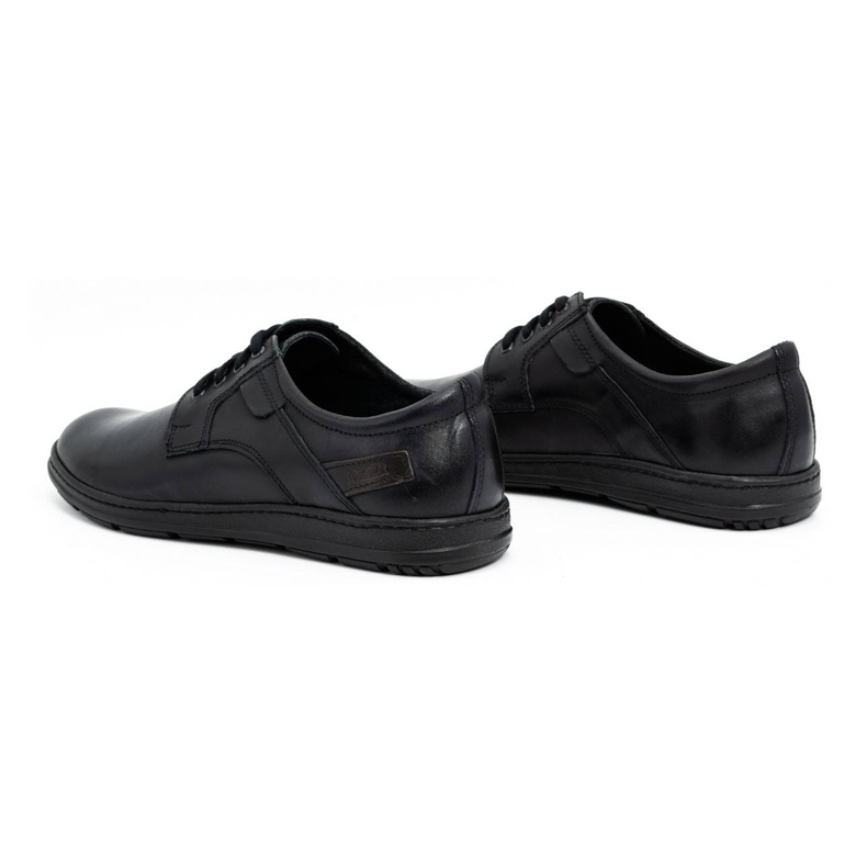 Joker Scarpe da uomo in pelle nere 536J nero 4