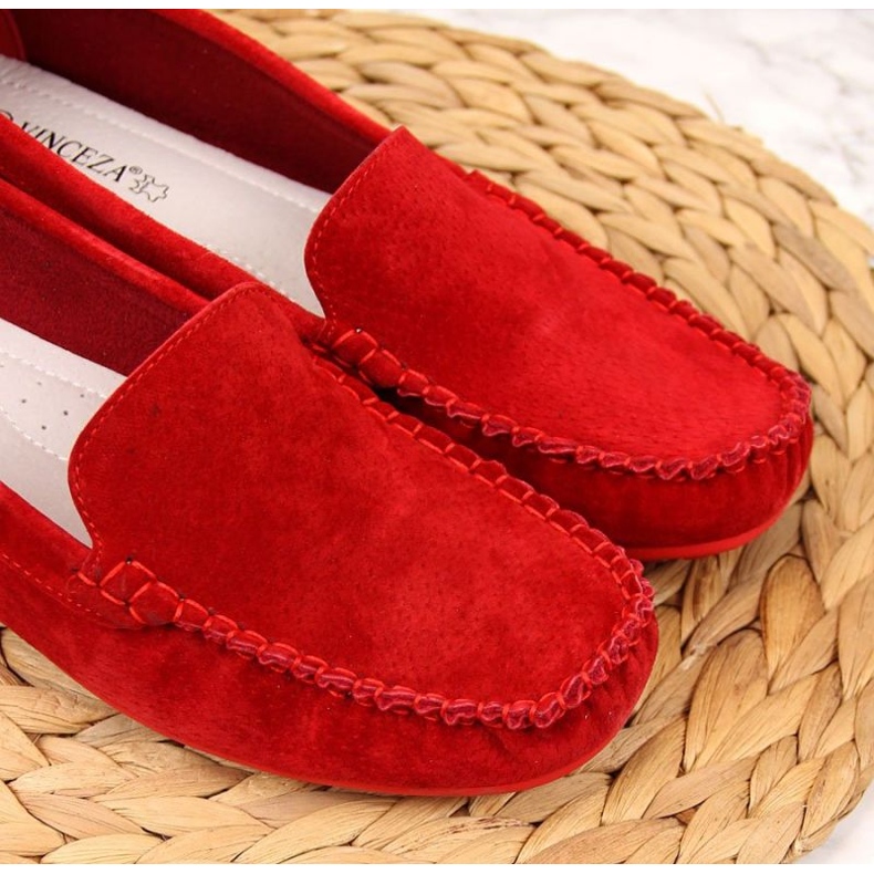 Mocassini In Pelle Rossa In Vinceza rosso 3