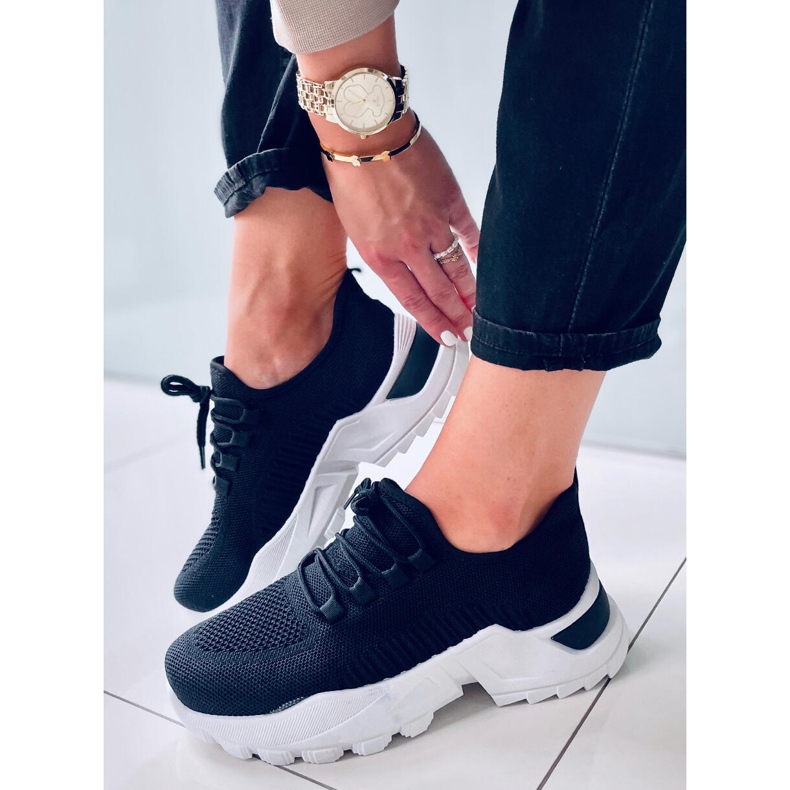 Sneakers a calzino Thorne nere nero 2