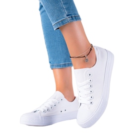 SHELOVET Sneakers da donna classiche bianca 2