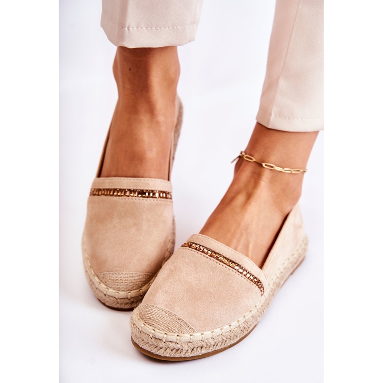 S.Barski Espadrillas classiche da donna beige senza lacci Cersei 1