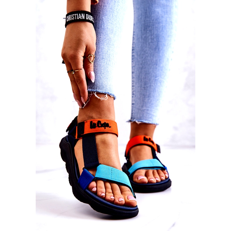 Sandali sportivi da donna Lee Cooper LCW-22-34-0953L Multicolor blu navy arancia multicolore 1