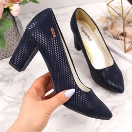 Décolleté sul pilastro blu navy Monique 866 1