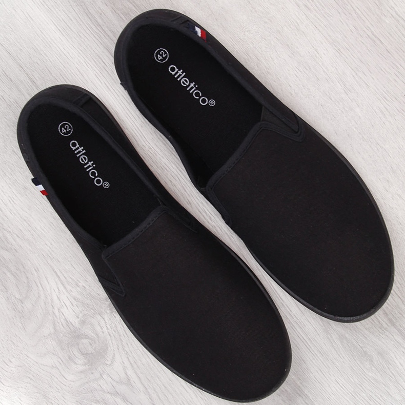 Sneakers slip-on da uomo Atletico nere nero 1