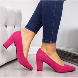 Décolleté sul post suede fucsia Monique rosa 1