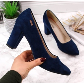 Décolleté da donna sul palo blu navy di Monique 2