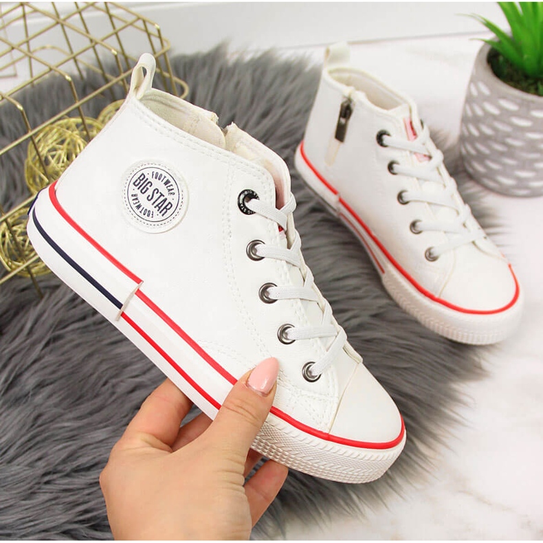 Ecopelle per bambini bianca Big Star II374004 bianco 1