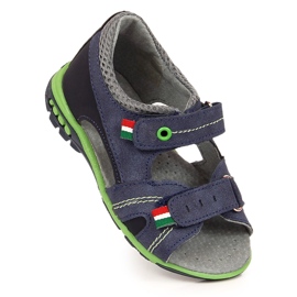 Sandali da bambino con velcro blu navy Kornecki 6313 1