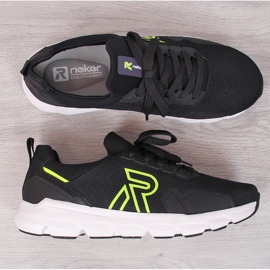 Rieker 07802-01 scarpe sportive da uomo in rete nera nero 2