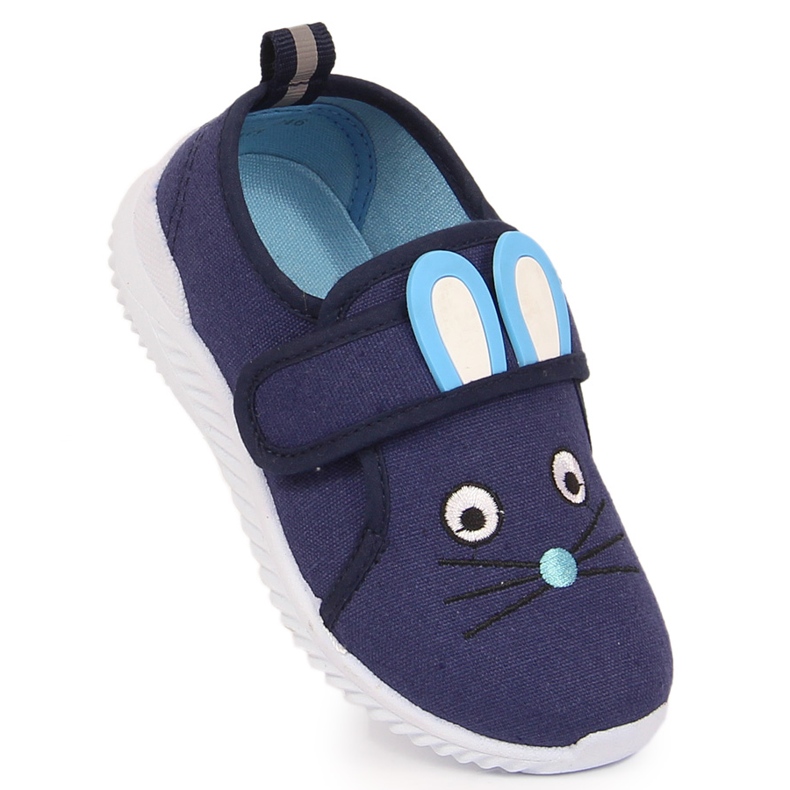Sneakers da bambina Atletico mouse chiusura strappo blu 1