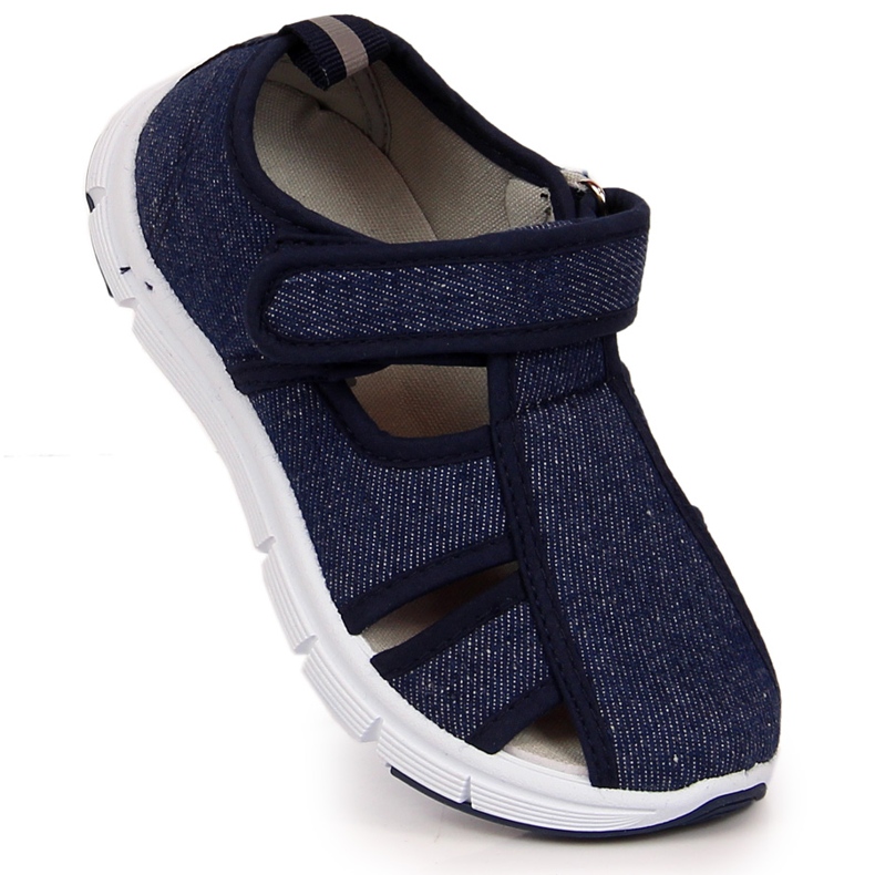 Sneakers da bambino con velcro Atletico blu navy 1