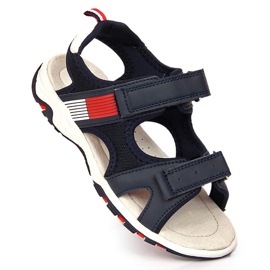 Sandali con velcro blu navy American Club per ragazzi 1