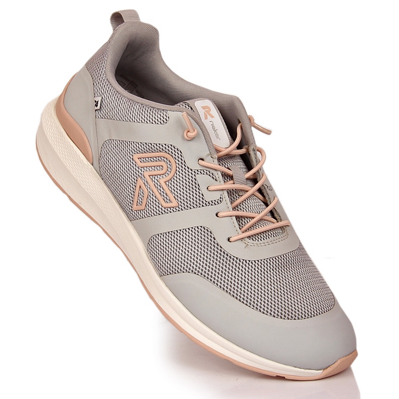 Grigio Rieker 40102-40 scarpe sportive da donna grigie 1