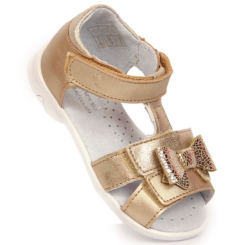 Sandali da bambina con velcro dorato Kornecki 6309 d'oro 1