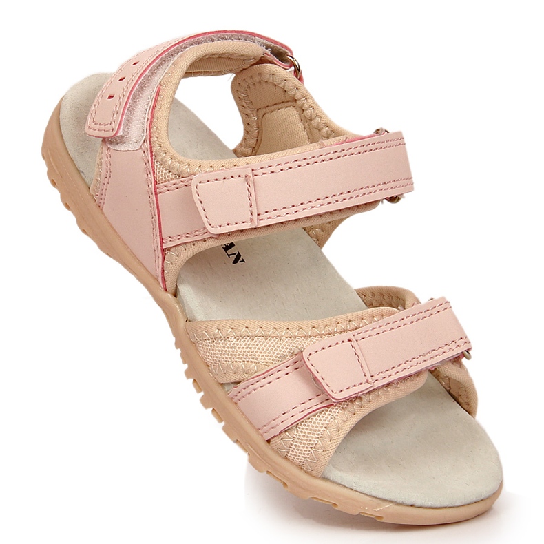 Sandali rosa con velcro per ragazze American Club 1