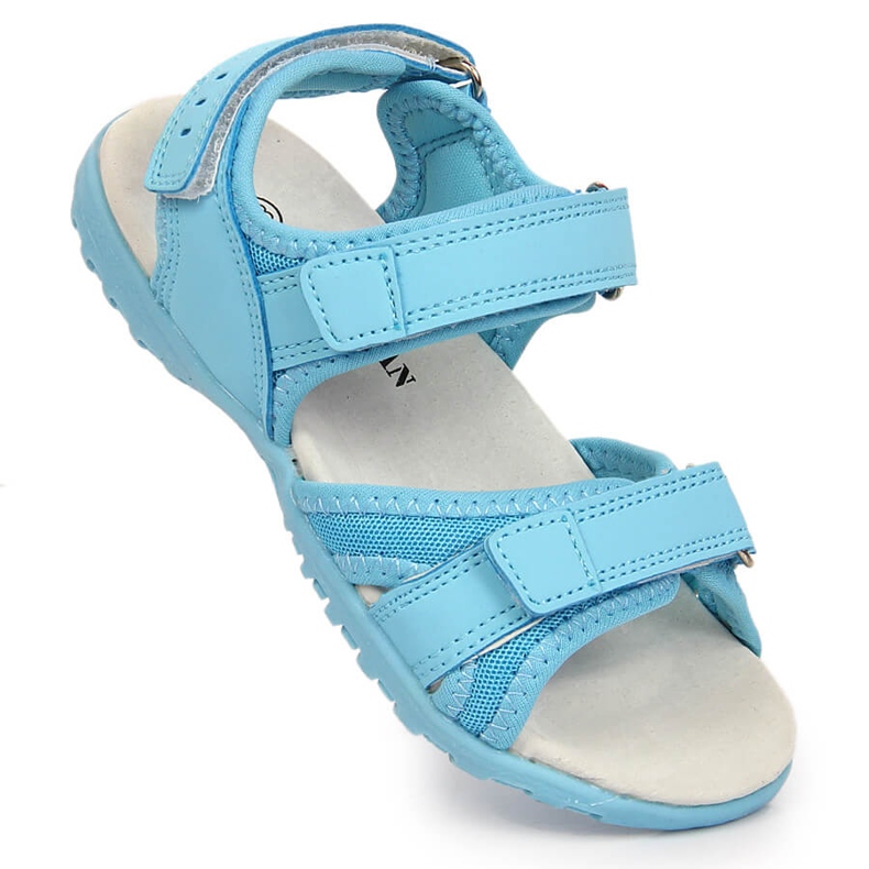 Sandali da bambino con velcro blu American Club 1