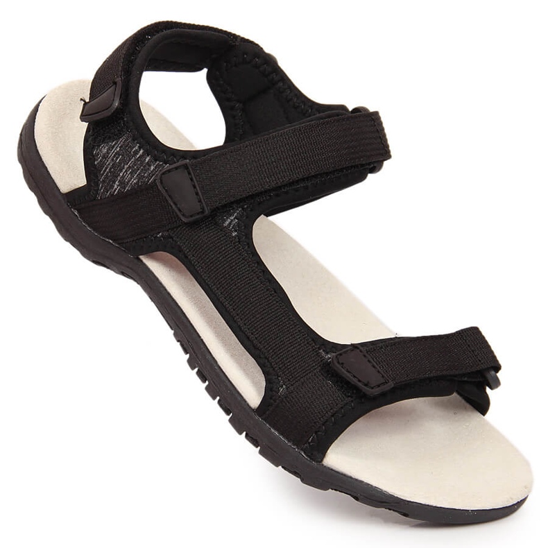 Sandali sportivi con velcro neri di American Club nero 1