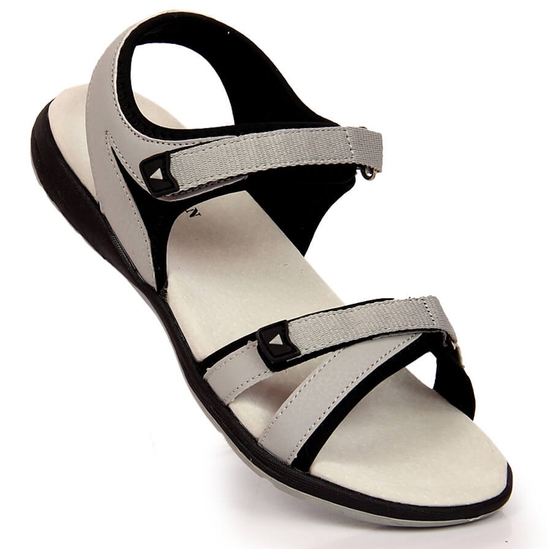 Sandali sportivi da donna con velcro grigio American Club 1