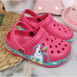Ciabatte rosa con unicorno rosa American Club 2