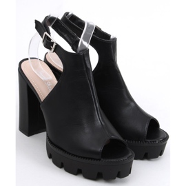 Sandali sulla piattaforma Rome Black nero 2