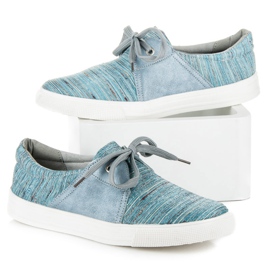 Kylie Sneakers Con Fantasia Etnica blu 1