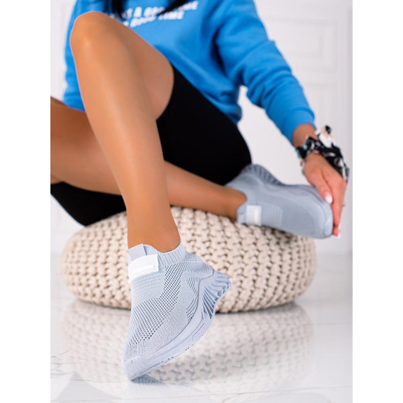 SHELOVET Scarpe sportive slip-on grigio 2
