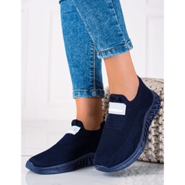 SHELOVET Scarpe sportive slip-on blu navy 1