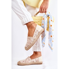 S.Barski Espadrillas da donna classiche Openwork Beige Catris 2