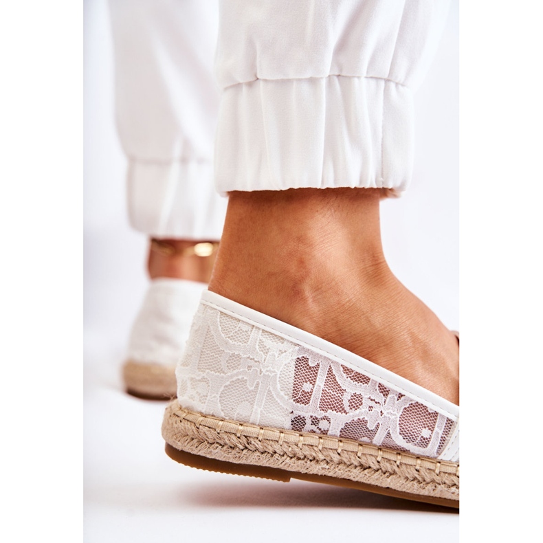 S.Barski Classiche espadrillas traforate Catris bianche da donna bianca 2