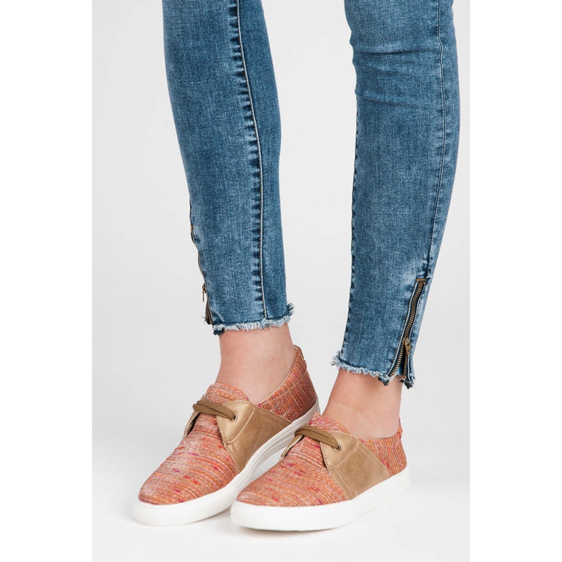 Kylie Sneakers Con Fantasia Etnica arancia 1