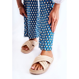 PJ1 Ciabatte Classiche da Donna in Pelle Beige Daron 2
