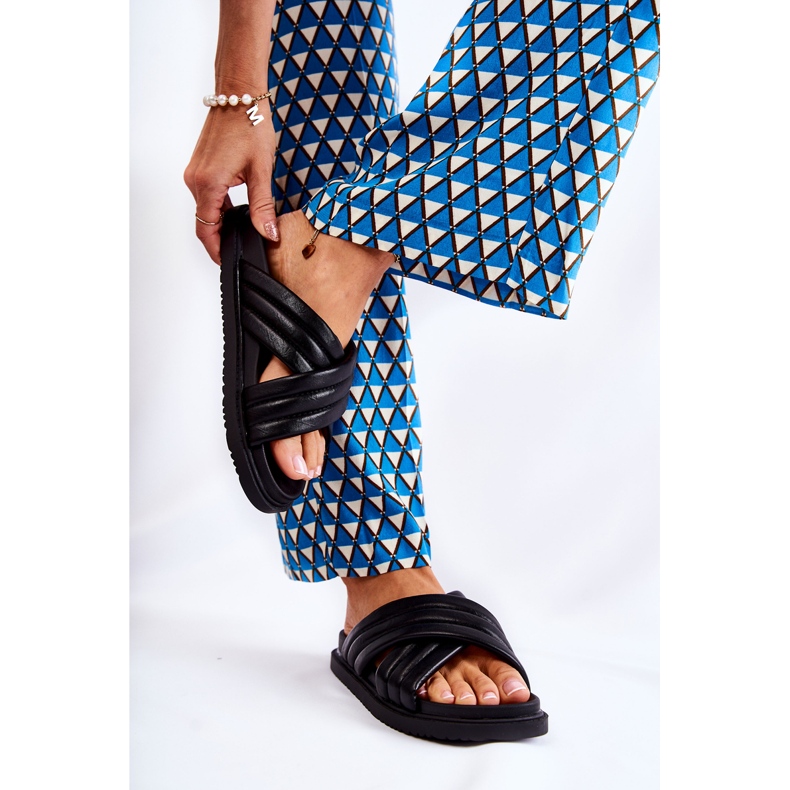 PJ1 Ciabatte da donna classiche in pelle nera Daron nero 2