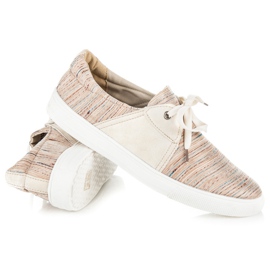 Kylie Sneakers con fantasia etnica marrone 1