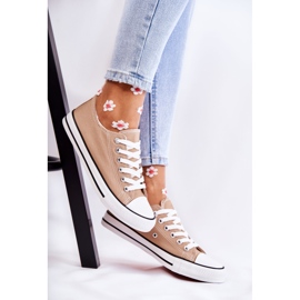 PJ1 Sneakers Classiche da Donna Legate Beige Scuro Be Mine 2