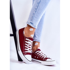 Sneakers Classiche da Donna Legate Bordeaux Be Mine rosso 1