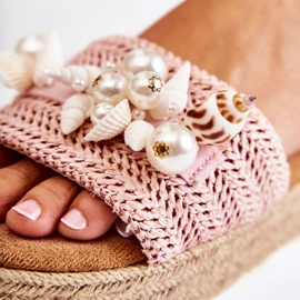 PS1 Ciabatte Da Donna Sulla Piattaforma Con Conchiglie Rosa Tolia 2