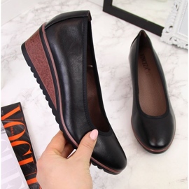 Décolleté nere con zeppa W Vinceza nero 1