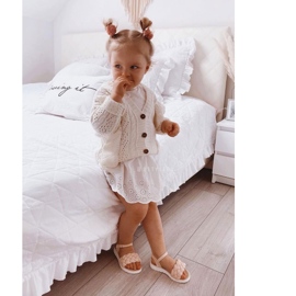 Sandali delle ragazze con treccia rosa 2